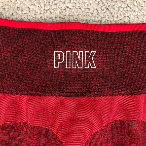 Victoria Secret PINK Leggings Women Medium‎ Red Joggers Pants Logo Yoga Workout - Picture 4 of 8